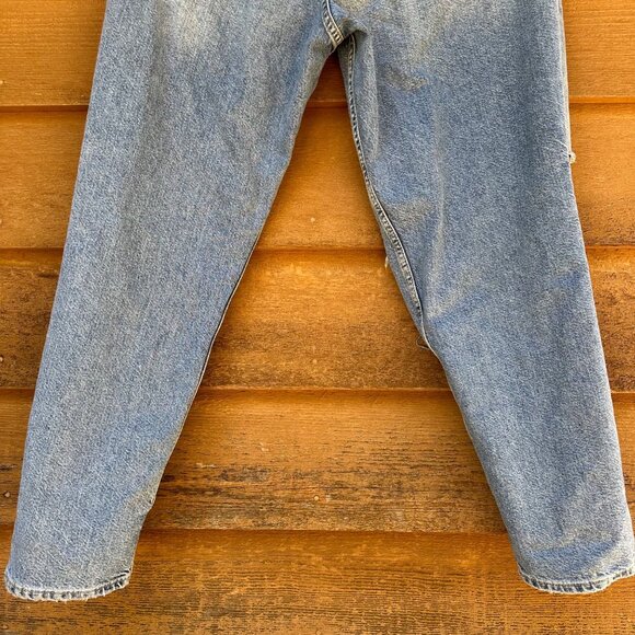 & Denim Boyfriend Fit Destroyed Taille Basse Light Blue Jeans Size 10 - Picture 10 of 13